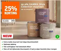 GAMMA op alle GAMMA Style Collection muurverf aanbieding