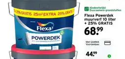 GAMMA Flexa Powerdek muurverf 10 liter + 25% GRATIS aanbieding