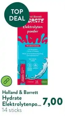 Holland & Barrett Hydrate Elektrolytenpoeder Framboossmaak - 14 sticks aanbieding