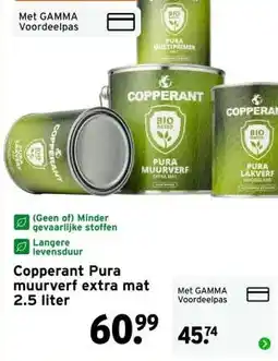 GAMMA Copperant Pura muurverf extra mat aanbieding
