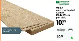 GAMMA OSB3 constructieplaat 12 mm, 244x59 cm aanbieding