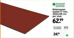 GAMMA Betonspaan sealed 17 mm, 250x125 cm aanbieding