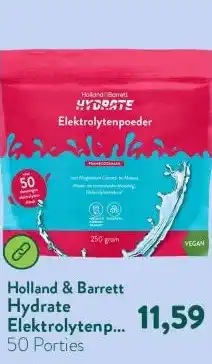 Holland & Barrett Hydrate Elektrolytenpoeder Framboossmaakam (50 porties) aanbieding