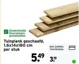 GAMMA Tuinplank geschaafd, 1.6x14x180 cm aanbieding