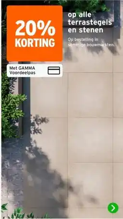 GAMMA op alle terrastegels en stenen aanbieding