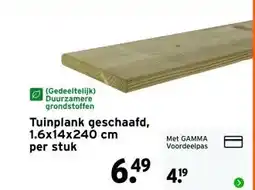 GAMMA Tuinplank geschaafd, 1.6x14x240 cm aanbieding