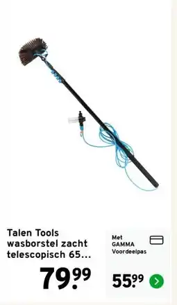 GAMMA Talen Tools wasborstel zacht telescopisch 650 cm aanbieding