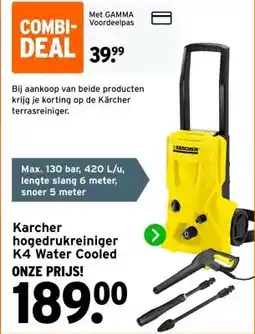 GAMMA Karcher hogedrukreiniger K4 Water Cooled aanbieding