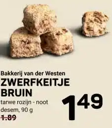 Ekoplaza Bakkerij van der Westen. ZWERFKEITJE BRUIN aanbieding