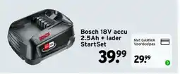 GAMMA Bosch 18V accu aanbieding