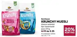 Ekoplaza Barnhouse KRUNCHY MUESLI aanbieding