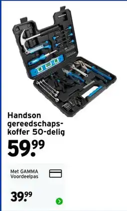 GAMMA Handson gereedschaps- koffer 50-delig aanbieding