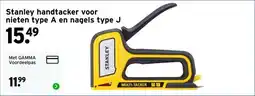 GAMMA Stanley handtacker voor nieten type A en nagels type J aanbieding