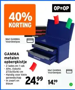 GAMMA GAMMA metalen opbergkistje aanbieding