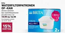 Ekoplaza Brita WATERFILTERPATRONEN OF-KAN aanbieding