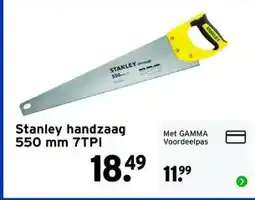 GAMMA Stanley handzaag 550 mm 7TPI aanbieding