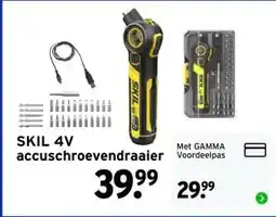 GAMMA SKIL 4V Met GAMMA accuschroevendraaier aanbieding
