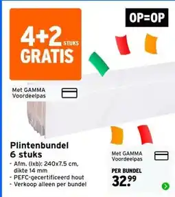 GAMMA Plintenbundel 6 stuks aanbieding