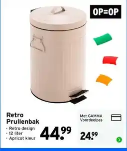 GAMMA Retro Prullenbak aanbieding