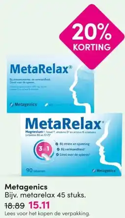 DA Metagenics aanbieding
