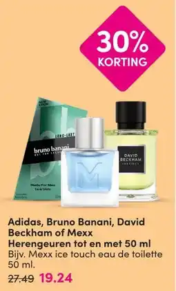 DA Adidas, Bruno Banani, David Beckham of Mexx Herengeuren tot en met 50 ml aanbieding