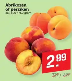 Coop Abrikozen of perziken aanbieding