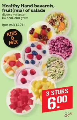 Coop Healthy Hand bavarois, fruit(mix) of salade aanbieding