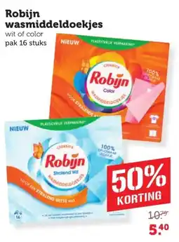 Coop Robijn wasmiddeldoekjes aanbieding