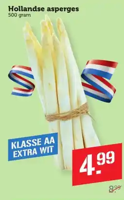Coop Hollandse asperges aanbieding
