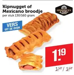 Coop Kipnugget of Mexicano broodje aanbieding