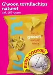 Coop G'woon tortillachips naturel aanbieding