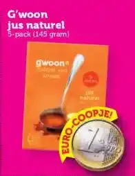 Coop G'woon jus naturel aanbieding
