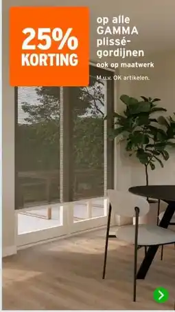 GAMMA op alle GAMMA plissé- gordijnen aanbieding