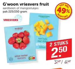 Coop G'woon vriesvers fruit aanbieding