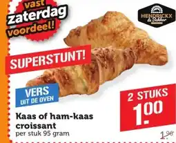 Coop Kaas of ham-kaas croissant aanbieding
