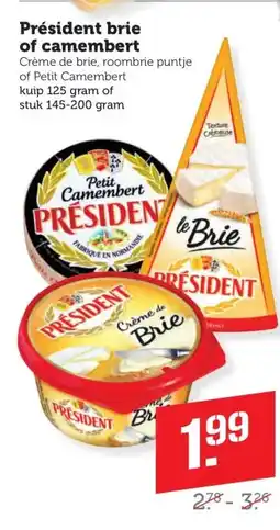 Coop Président brie of camembert aanbieding