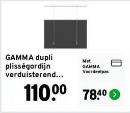 GAMMA GAMMA dupli plisségordijn verduisterend antraciet (kleurnr. 6013) 60x180 cm (bxh) aanbieding