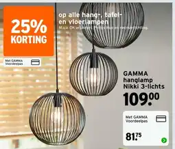 GAMMA GAMMA hanglamp Nikki 3-lichts aanbieding