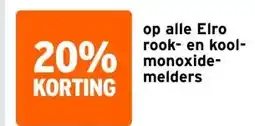 GAMMA op alle Elro rook- en kool- monoxide- melders aanbieding