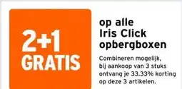 GAMMA op alle Iris Click opbergboxen aanbieding