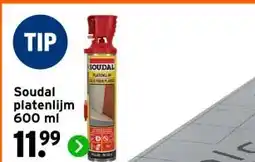 GAMMA Soudal platenlijm 600 ml aanbieding