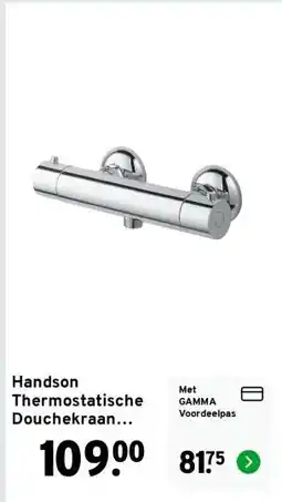GAMMA Handson Thermostatische Douchekraan Oscar Chroom 15 cm aanbieding
