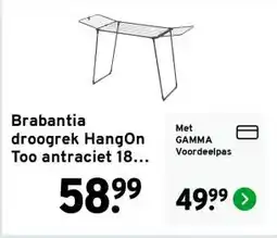 GAMMA Brabantia droogrek HangOn Too antraciet 18 m aanbieding