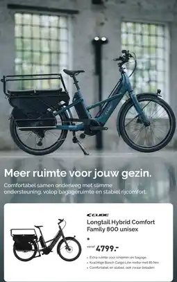 Bike Totaal Cube Longtail Hybrid Comfort Family 800 unisex aanbieding