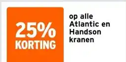 GAMMA op alle Atlantic en Handson kranen aanbieding