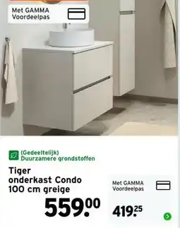 GAMMA Tiger onderkast Condo 100 cm greige aanbieding