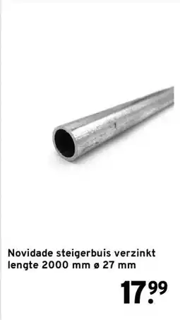 GAMMA Novidade steigerbuis verzinkt lengte 2000 mm ø 27 mm aanbieding