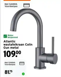 GAMMA Atlantic wastafelkraan Colin Gun metal aanbieding