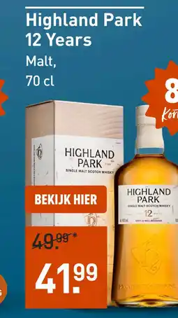Gall & Gall Highland Park 12 Years 70CL aanbieding