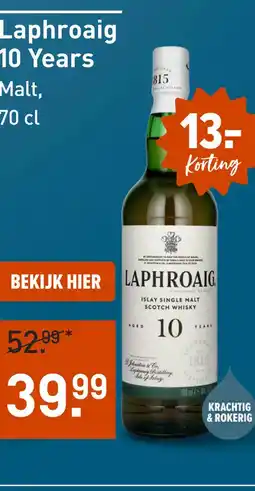 Gall & Gall Laphroaig 10 Years 70CL aanbieding